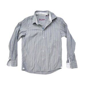 Robert Graham Button Up Shirt Womens Striped/Checked Embroidered‎ Long Sleeve